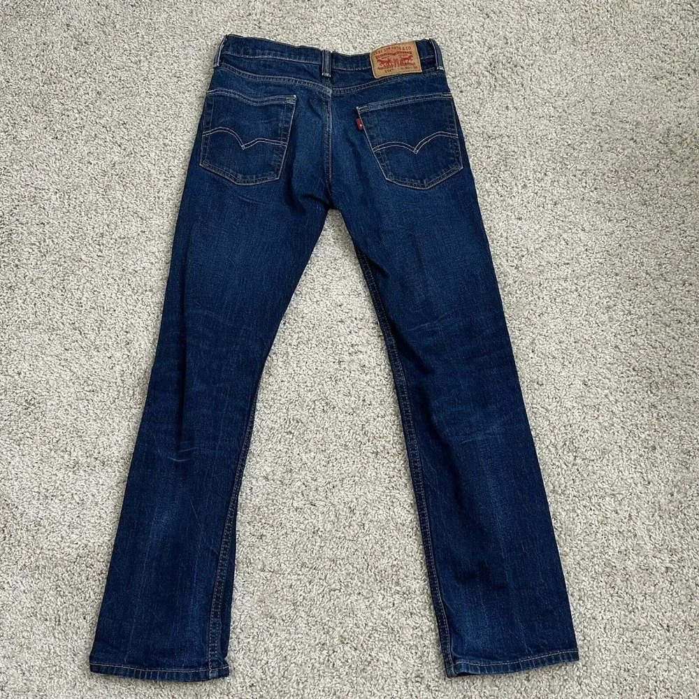 Levi's Men's 514 Distressed Straight Leg Stretch Denim Jeans Egypt 30x30* Blue